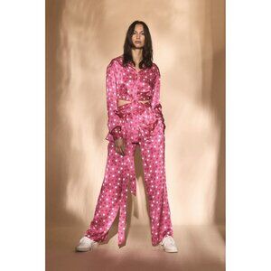 NWT Maggie Marilyn Silk Polka Dot Resort Runway Pants as Seen in Vogue Sz. 6